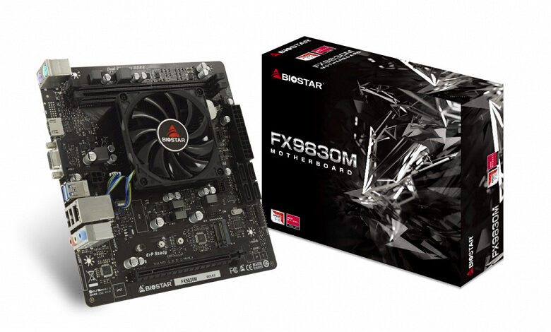 На системной плате Biostar FX9830M распаян APU AMD FX-9830P
