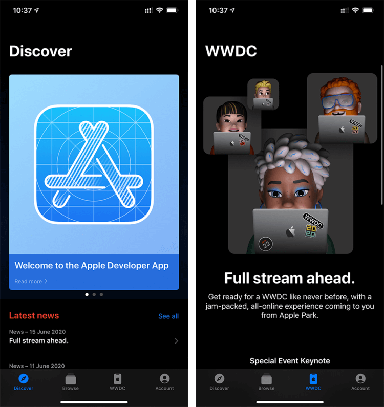 Apple обновила приложение для просмотра WWDC 2020 и выпустила его на Mac
