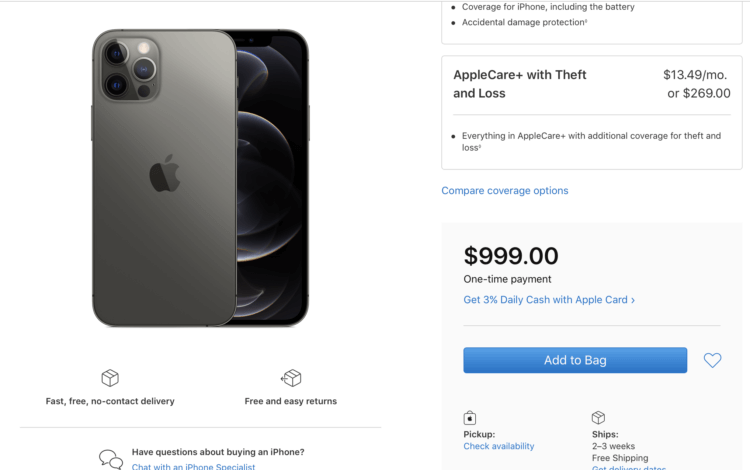 Все iPhone 12 Pro распродали на 3 недели вперед: обычный iPhone 12 никому не нужен?