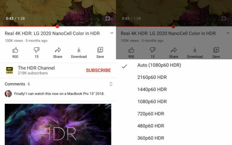 В приложении YouTube появилась поддержка HDR для iPhone 12. Как включить