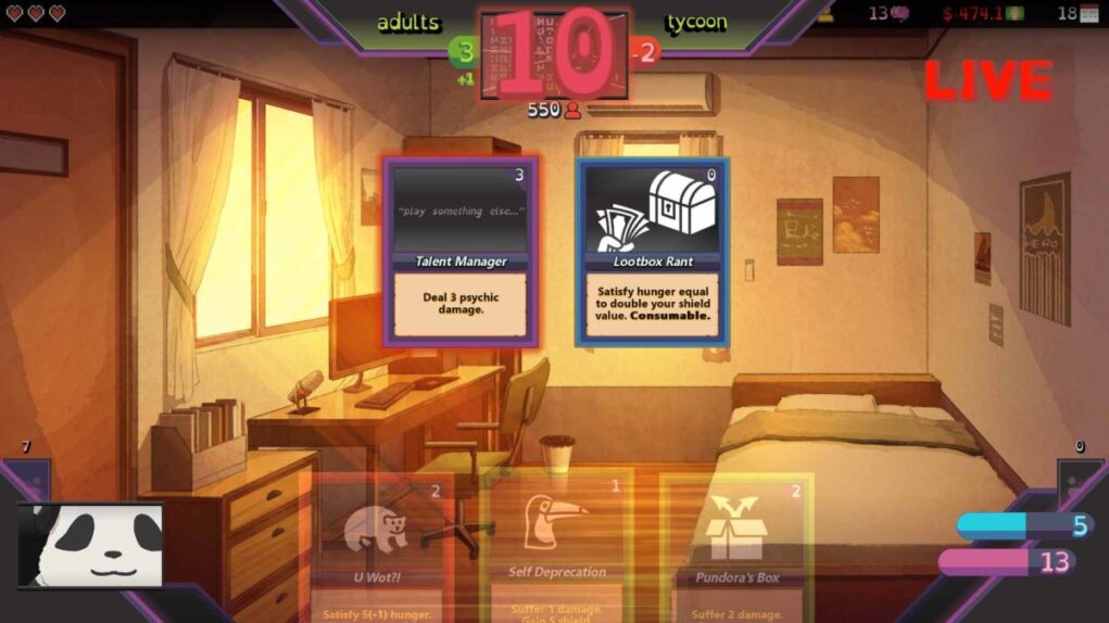 Сюжетная карточная игра Watch Me Stream My Mental Breakdown запускается 19 января в Steam