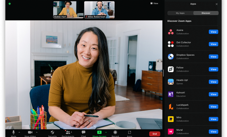 В видеоконференциях Zoom теперь можно использовать сторонние приложения — Slack, Dropbox, и многие другие, включая игры В видеоконференциях Zoom теперь можно использовать сторонние приложения — Slack, Dropbox, и многие другие, включая игры