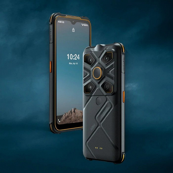 Тепловизор, ИК-камера, 5500 мА·ч, 48 Мп и защита IP69K. Представлен неубиваемый смартфон AGM Glory G1S