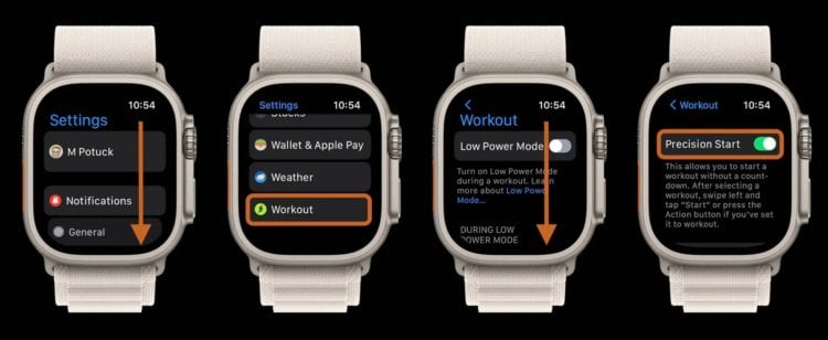 Тренировки на Apple Watch. На большом экране делать настройки намного проще. Тренировки на Apple Watch. На большом экране делать настройки намного проще. Фото.