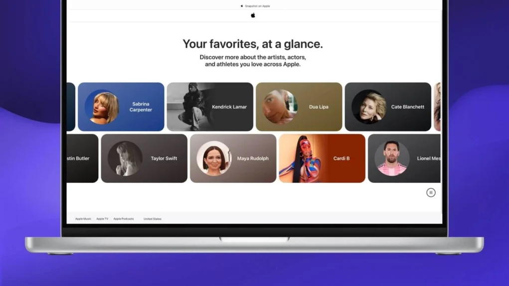 На сайте Apple появился раздел Snapshot, который расскажет все о популярных музыкантах, актерах и спортсменах